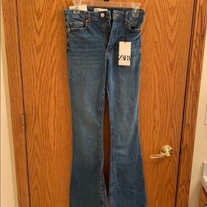 Zara high waist flare jeans